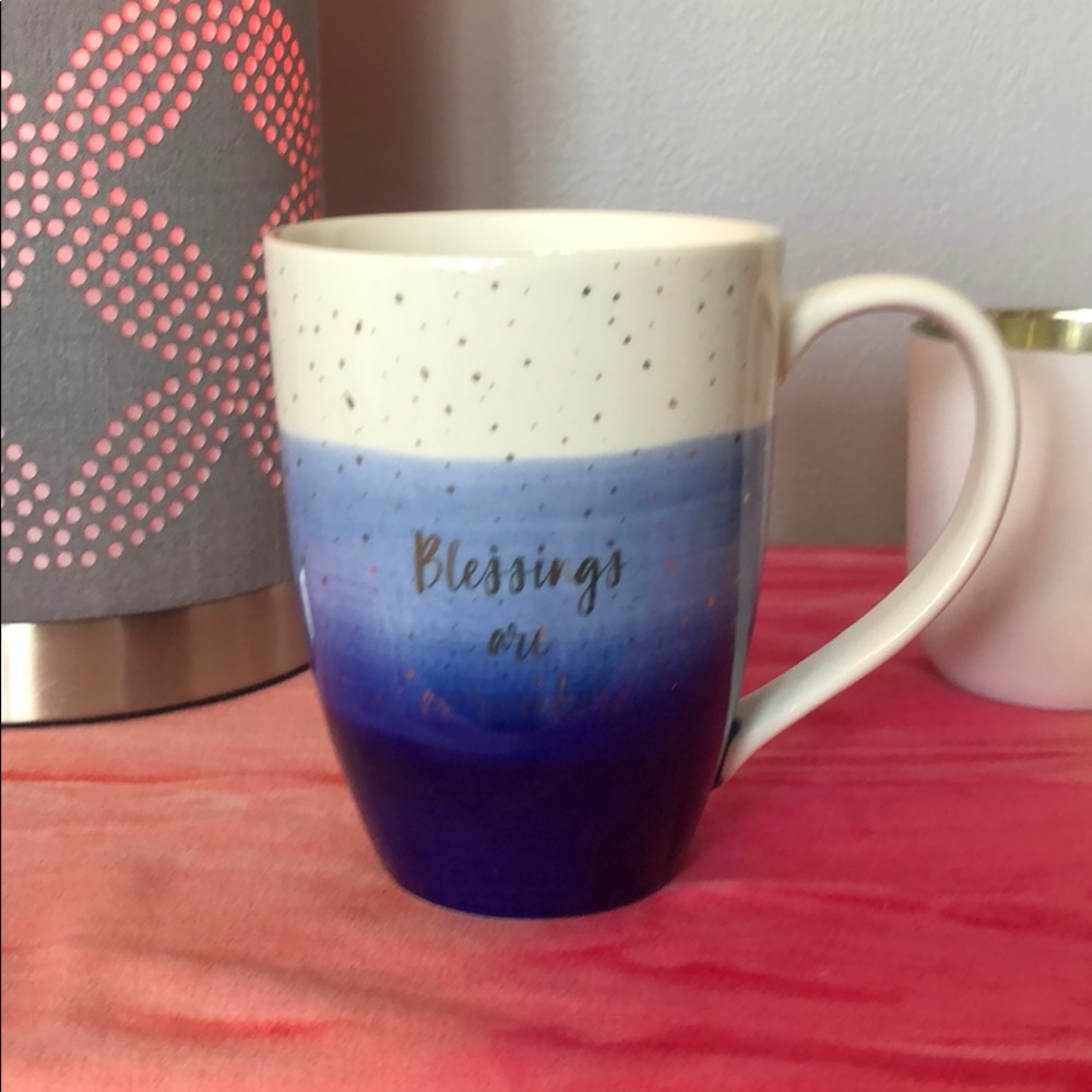 Cute blue and white coffee mug
